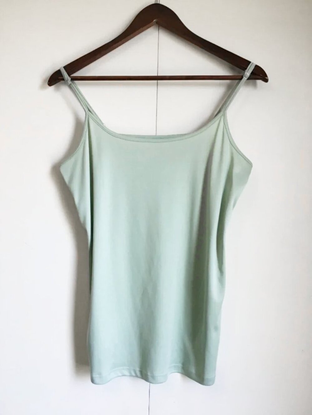 Seafoam Green Adjustable Strap Cami Tank Top Women's Size L